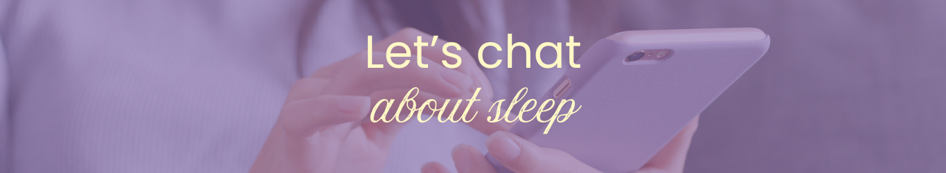 Graphic: lets chat about sleep on Katy Sleepytime 